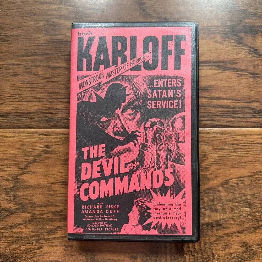 The Devil Commands Boris Karloff Rare VHS